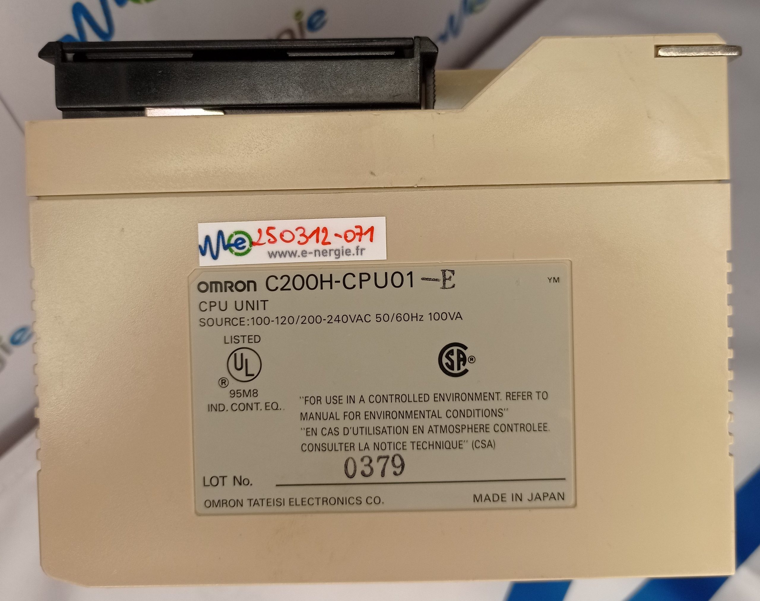FICHE-PROD.-OMRON-Sysmac-C200H-Programmable-controller