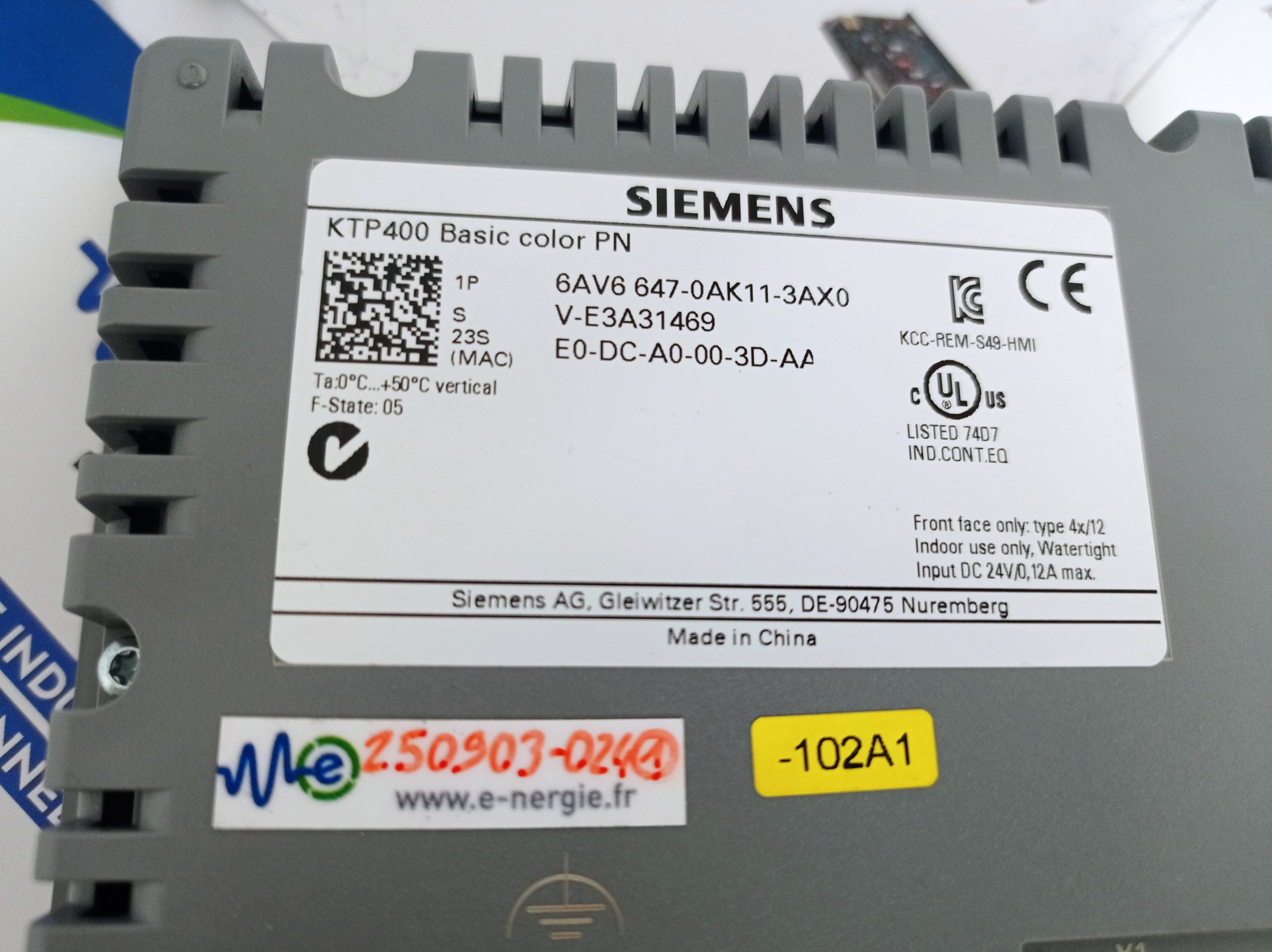 Ecran-SIEMENS-SIMATIC-PANEL-TOUCH-6AV6-647-0AK11-3AX0-1